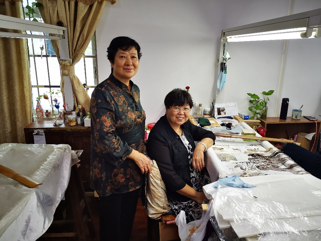 参访学习广绣，拜访广绣大师